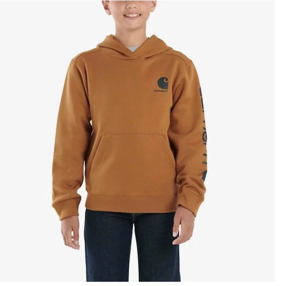 Carhartt Kids' Tan Hoodie with Logo